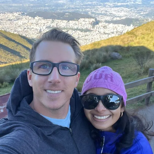 Michael and Sahar at TelefriQo in Quito, Ecuador.